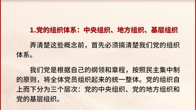 黨支部、黨小組、黨委、黨工委、黨組……這些概念你都清楚嗎